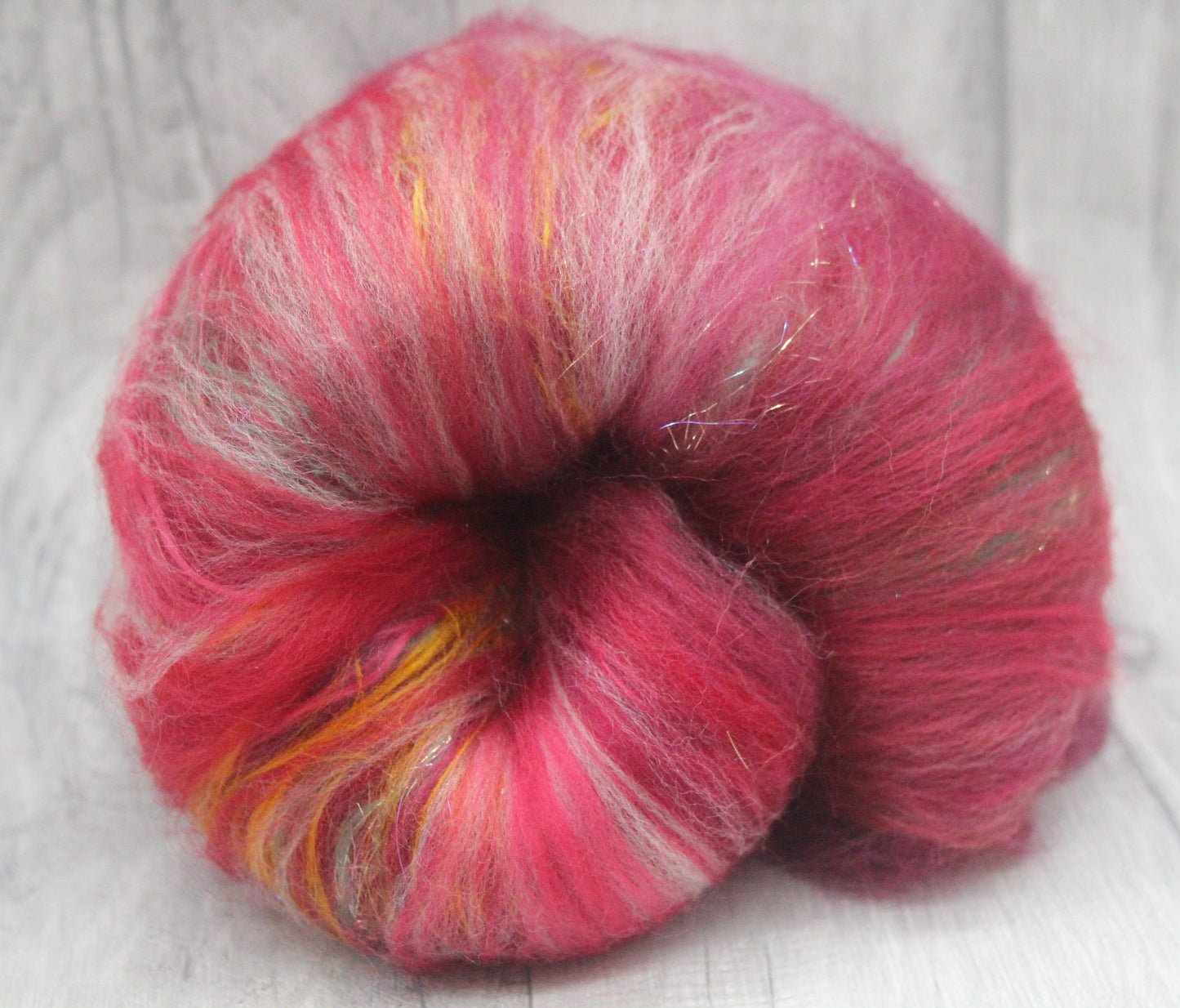 Merino Art Batt  - Red - 35 grams 1.2 oz - Wool for felting, spinning and weaving