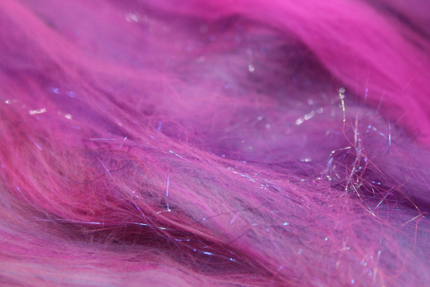 Merino Art Batt  - Purple Pink - 32 grams 1.1 oz - Wool for felting, spinning and weaving