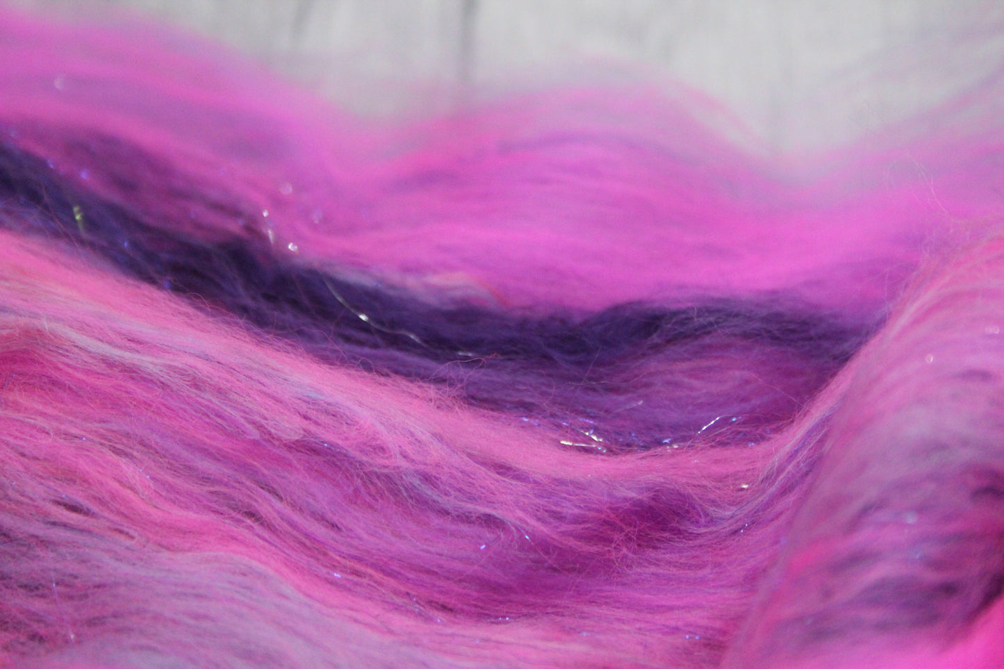 Merino Art Batt  - Purple Pink - 32 grams 1.1 oz - Wool for felting, spinning and weaving