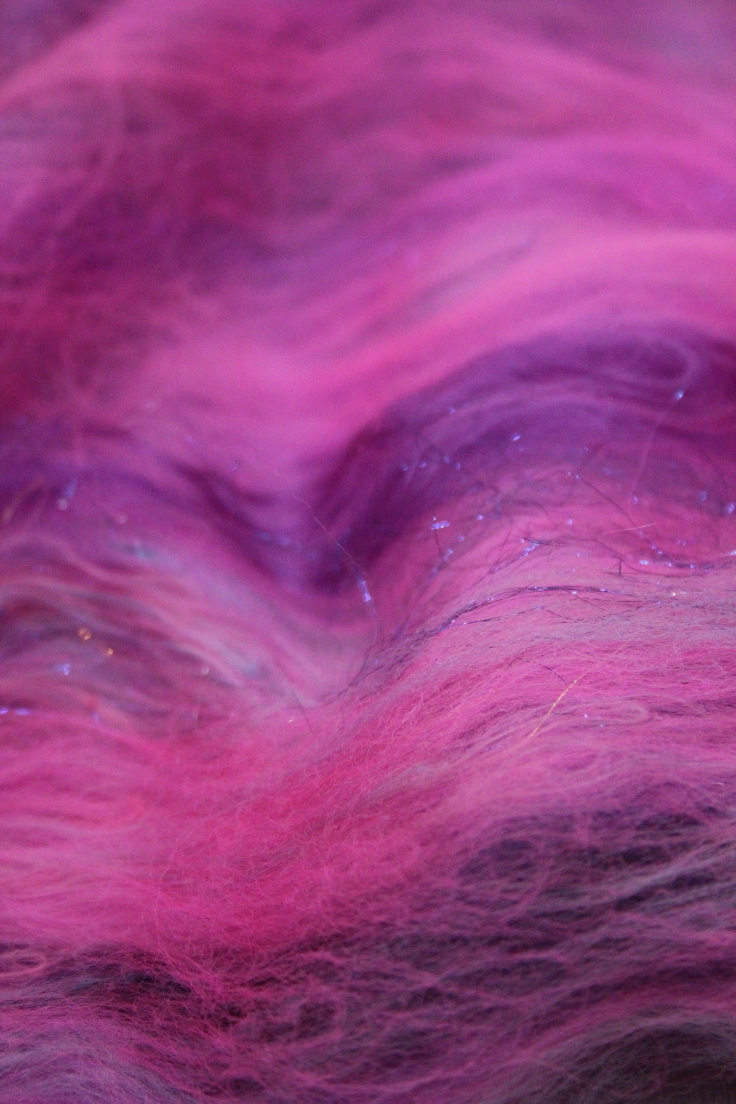 Merino Art Batt  - Purple Pink - 32 grams 1.1 oz - Wool for felting, spinning and weaving