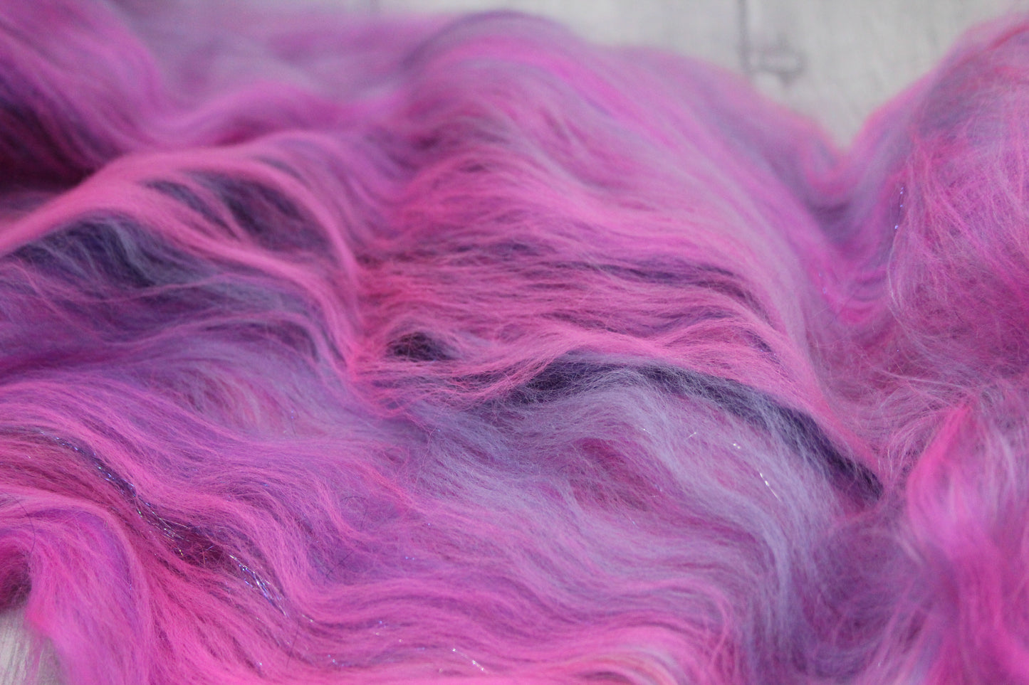 Merino Art Batt  - Purple Pink - 32 grams 1.1 oz - Wool for felting, spinning and weaving