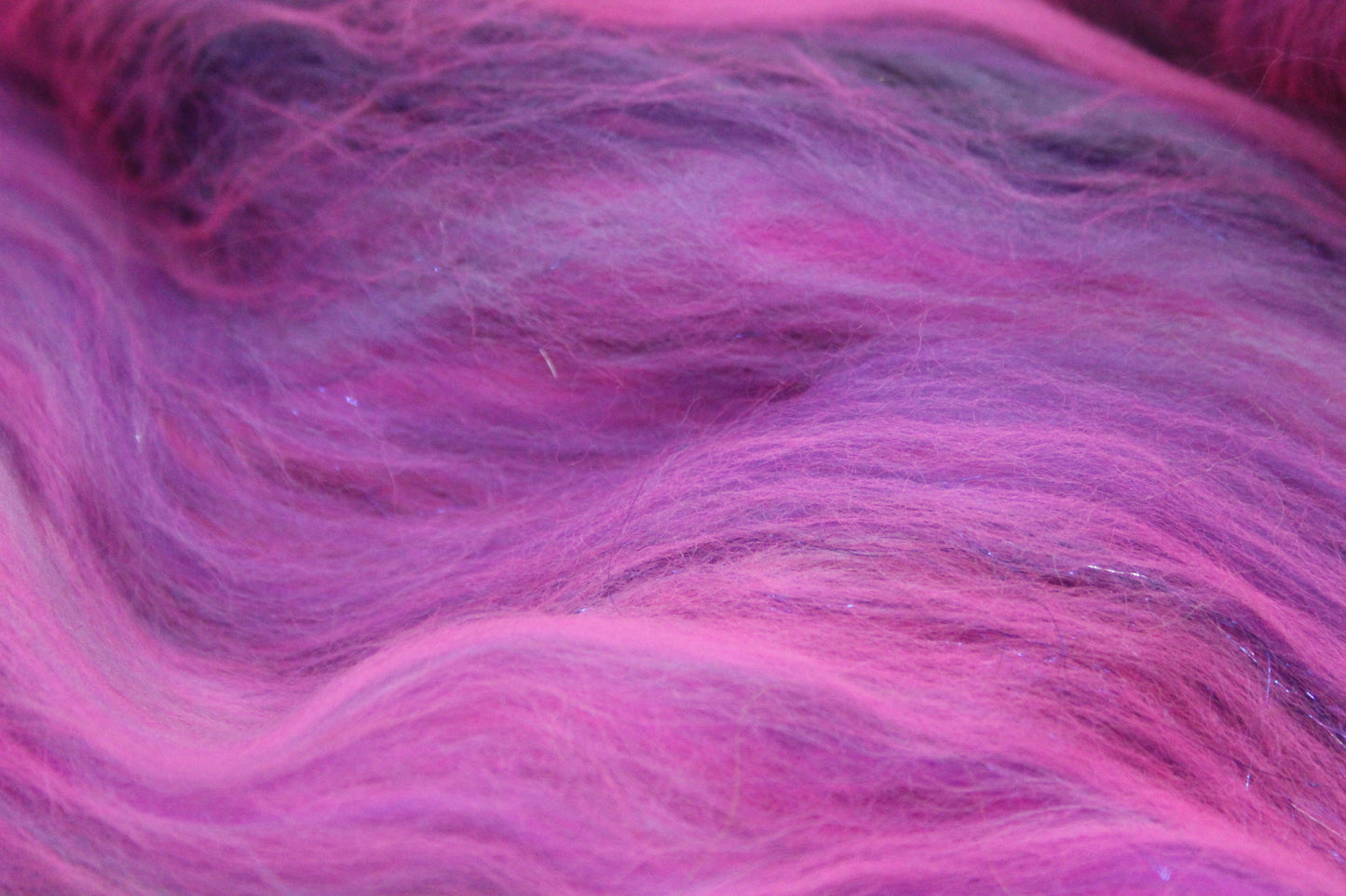 Merino Art Batt  - Purple Pink - 32 grams 1.1 oz - Wool for felting, spinning and weaving