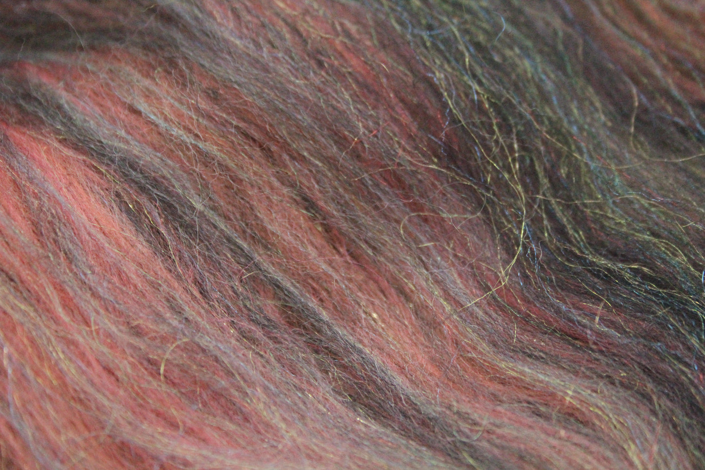 Merino Art Batt  - Brown Black Yellow - 36 grams 1.2 oz - Wool for felting, spinning and weaving