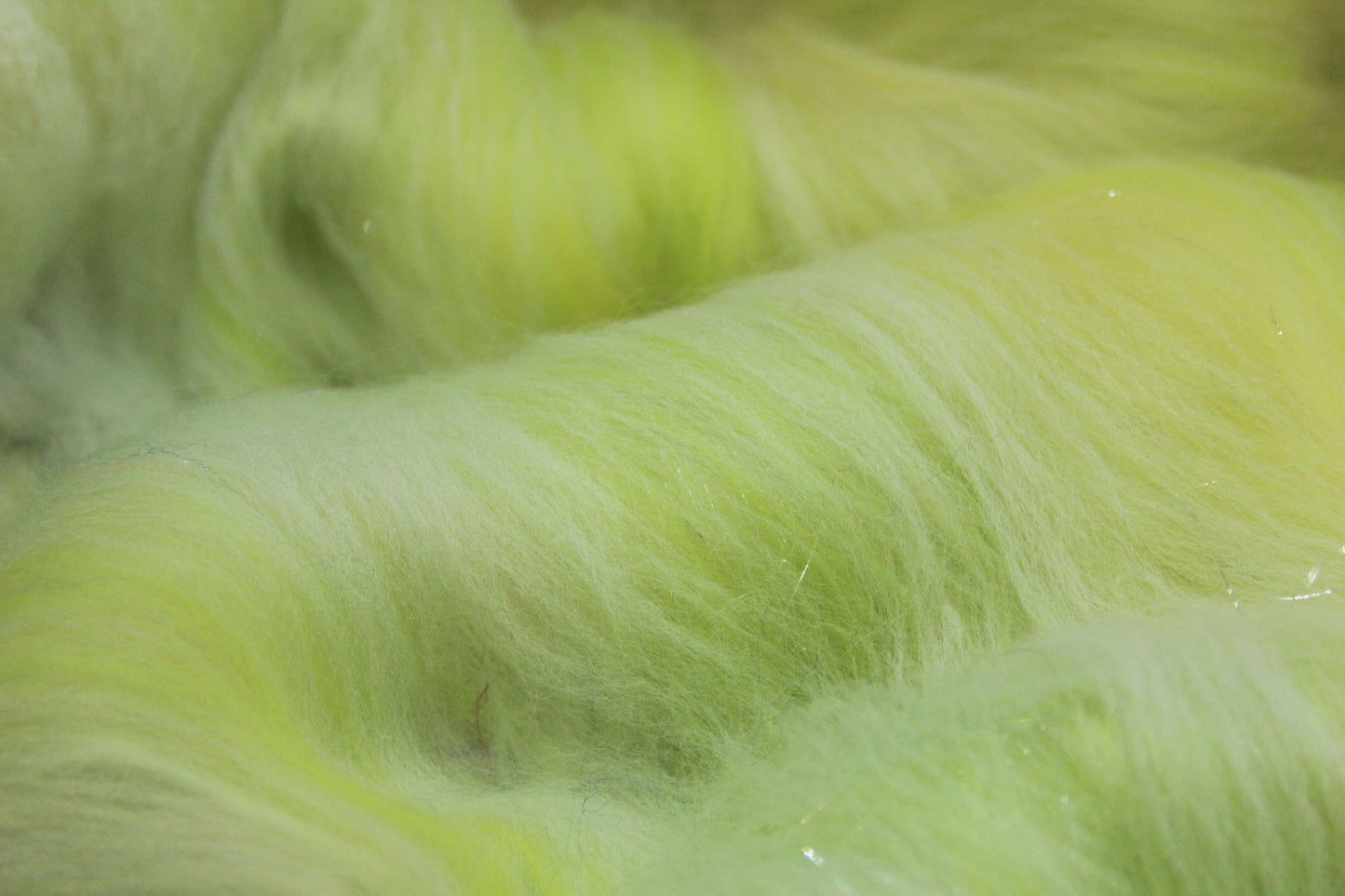 Merino Art Batt  - Green White Yellow  - 52 grams 1.8 oz - Wool for felting, spinning and weaving