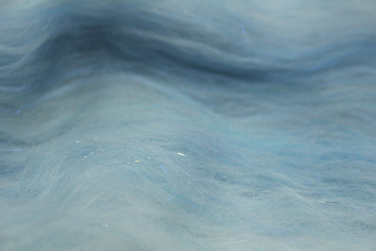 Merino Art Batt  - White Blue Purple Aqua - 65 grams 2.2 oz - Wool for felting, spinning and weaving
