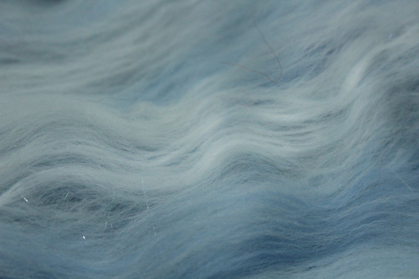 Merino Art Batt  - White Blue Purple Aqua - 65 grams 2.2 oz - Wool for felting, spinning and weaving