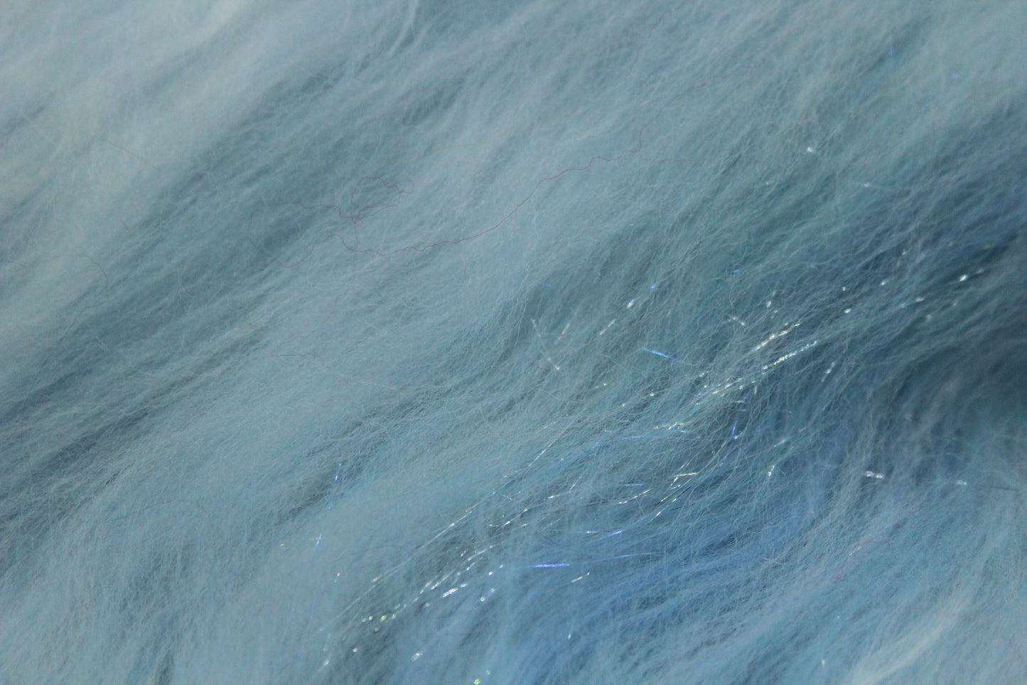 Merino Art Batt  - White Blue Purple Aqua - 65 grams 2.2 oz - Wool for felting, spinning and weaving