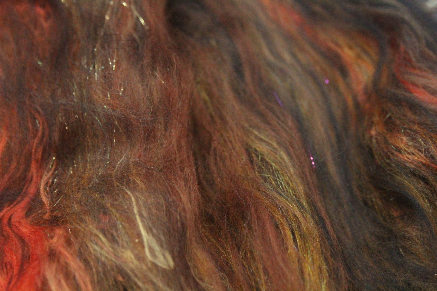Merino Art Batt  - Black Brown  - 63 grams 2.2 oz - Wool for felting, spinning and weaving