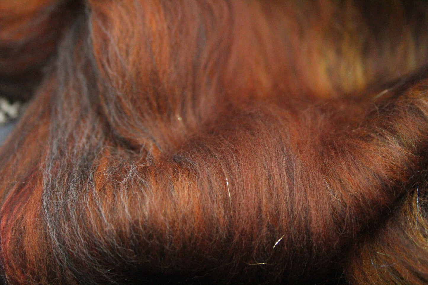 Merino Art Batt  - Black Brown  - 63 grams 2.2 oz - Wool for felting, spinning and weaving
