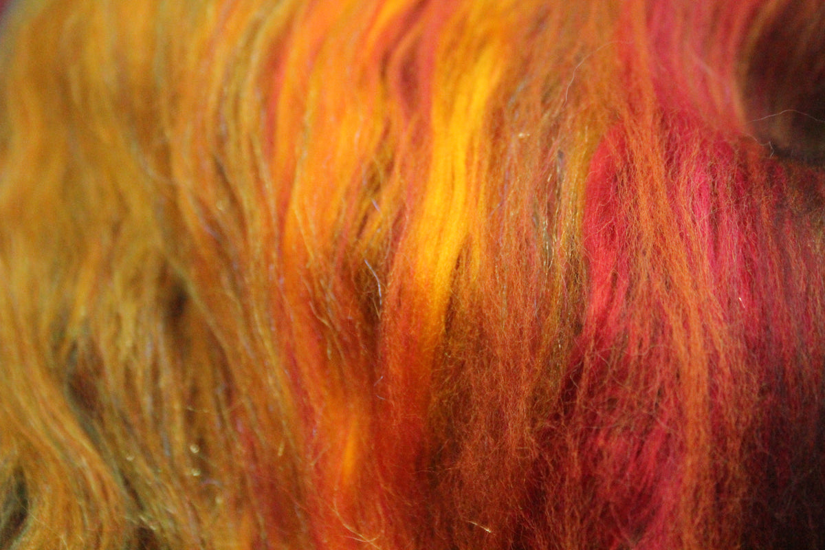 Merino Art Batt - Autumnal - 61 grams 2.1 oz - Wool for felting, spinning and weaving