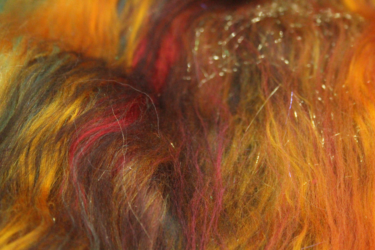 Merino Art Batt - Autumnal - 61 grams 2.1 oz - Wool for felting, spinning and weaving