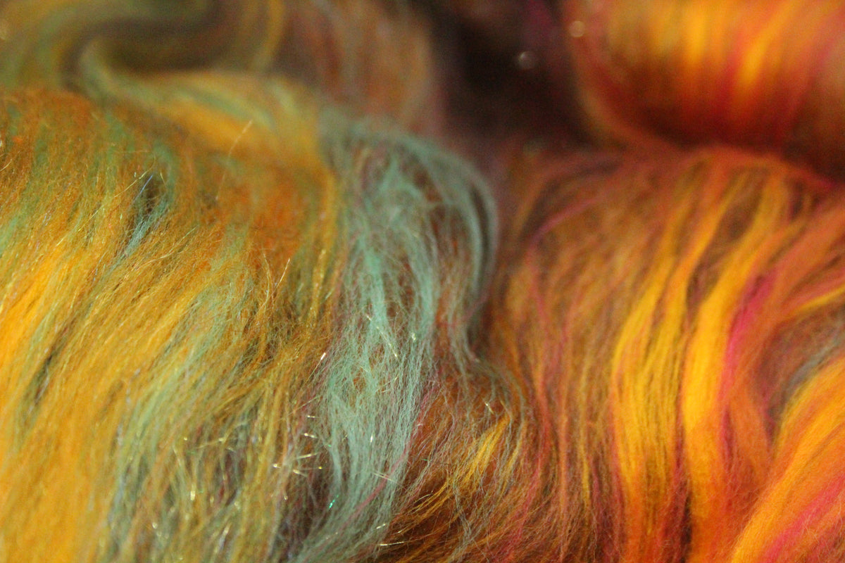 Merino Art Batt - Autumnal - 61 grams 2.1 oz - Wool for felting, spinning and weaving