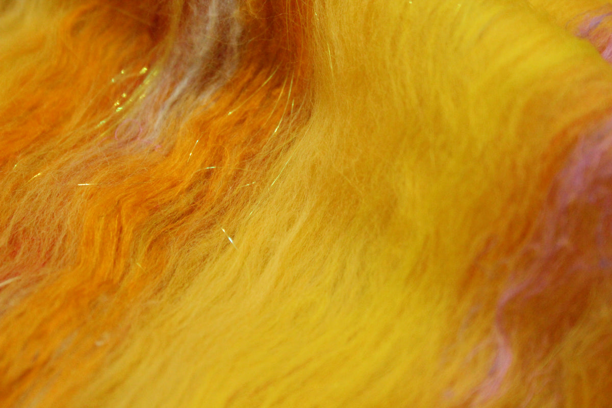 Merino Art Batt - Yellow - 35 grams 1.2 oz - Wool for felting, spinning and weaving