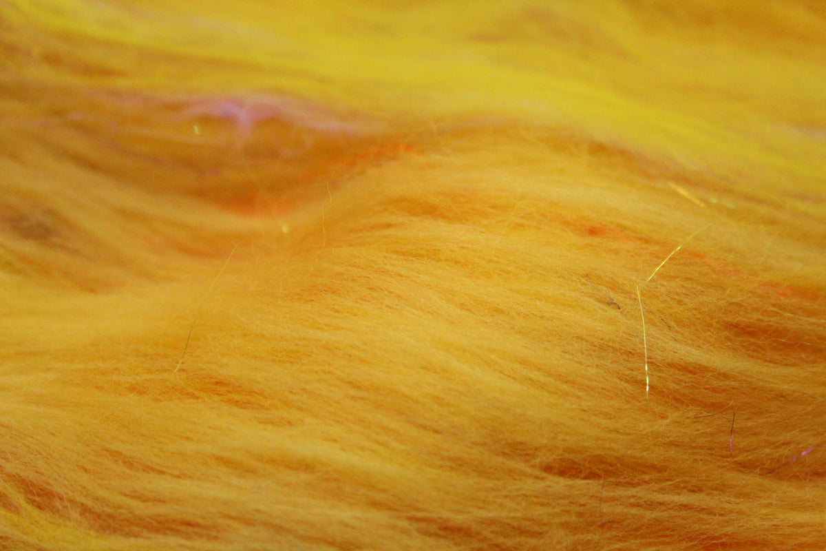Merino Art Batt - Yellow - 35 grams 1.2 oz - Wool for felting, spinning and weaving