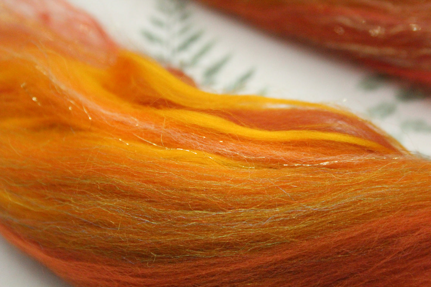 Merino Wool Blend - Orange Brown - 26 grams / 0.9 oz  - Fibre for felting, weaving or spinning