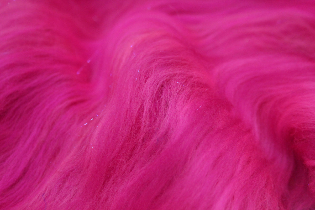 Merino Art Batt - Pink - 46 grams 1.6 oz - Wool for felting, spinning and weaving