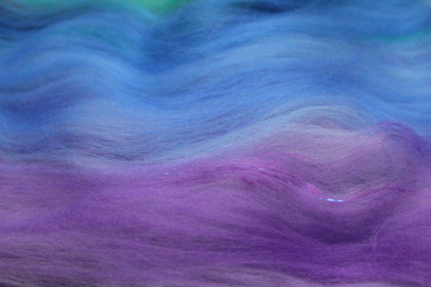 Merino Art Batt  - Rainbow - 106 grams 3.7 oz - Sideways Colour Change - Wool for felting, spinning and weaving