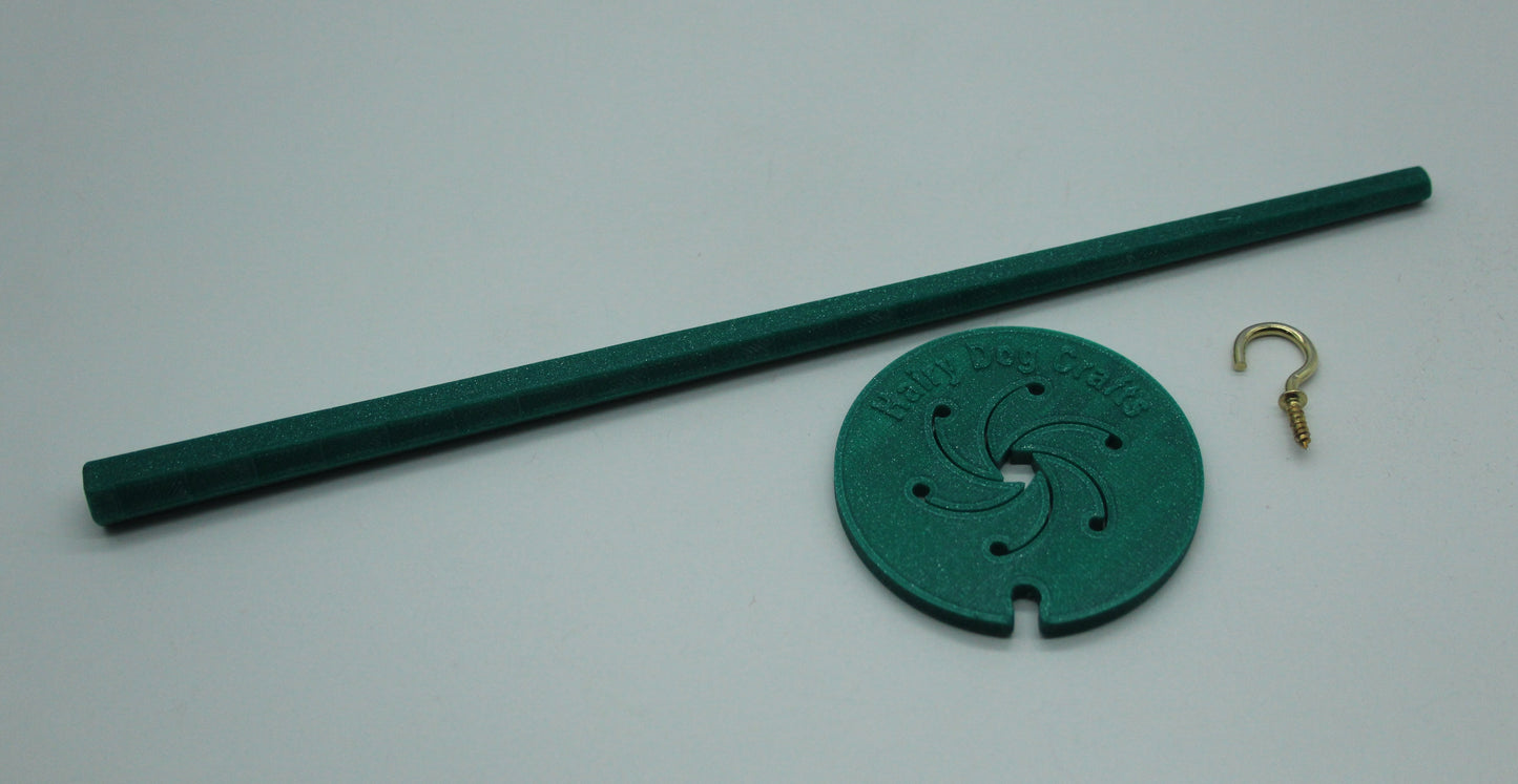 Imperfect Top Whorl Spindle - Flat Pack - Green