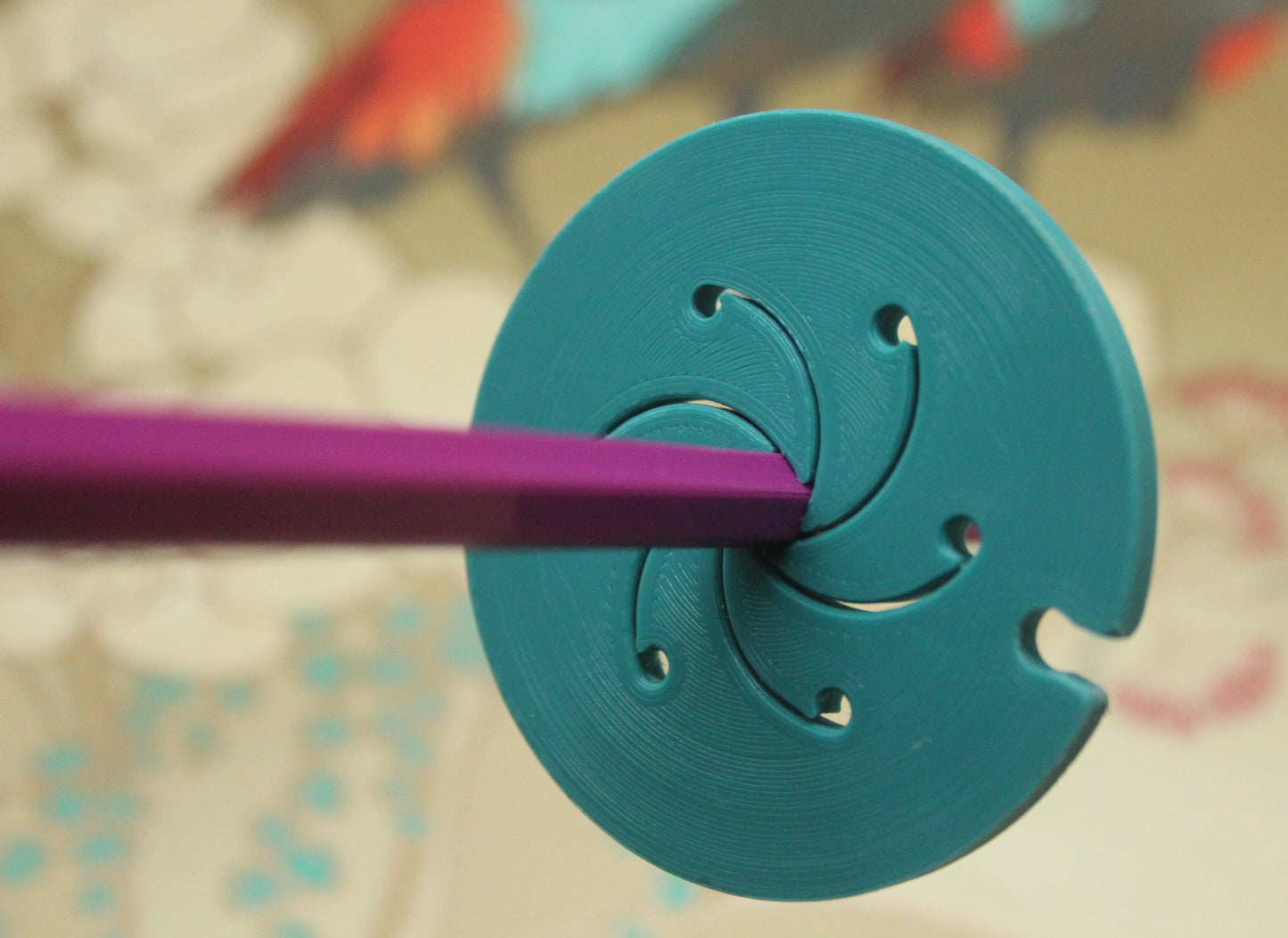 Top Whorl Spindle (Imperfect) for spinning - Flat Pack - Purple Turquoise