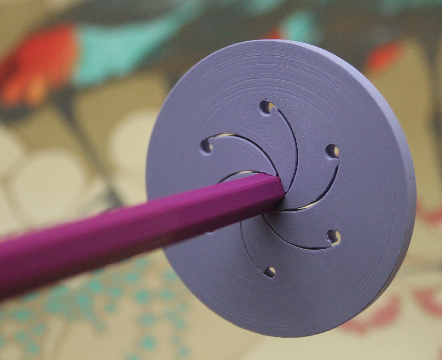 Top Whorl Spindle (Imperfect) for spinning - Flat Pack - Purple Pink