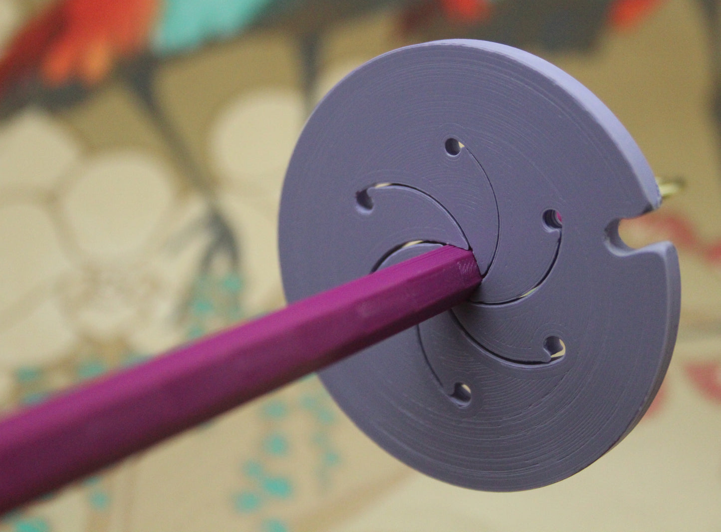 Top Whorl Spindle (Imperfect) for spinning - Flat Pack - Purple Pink