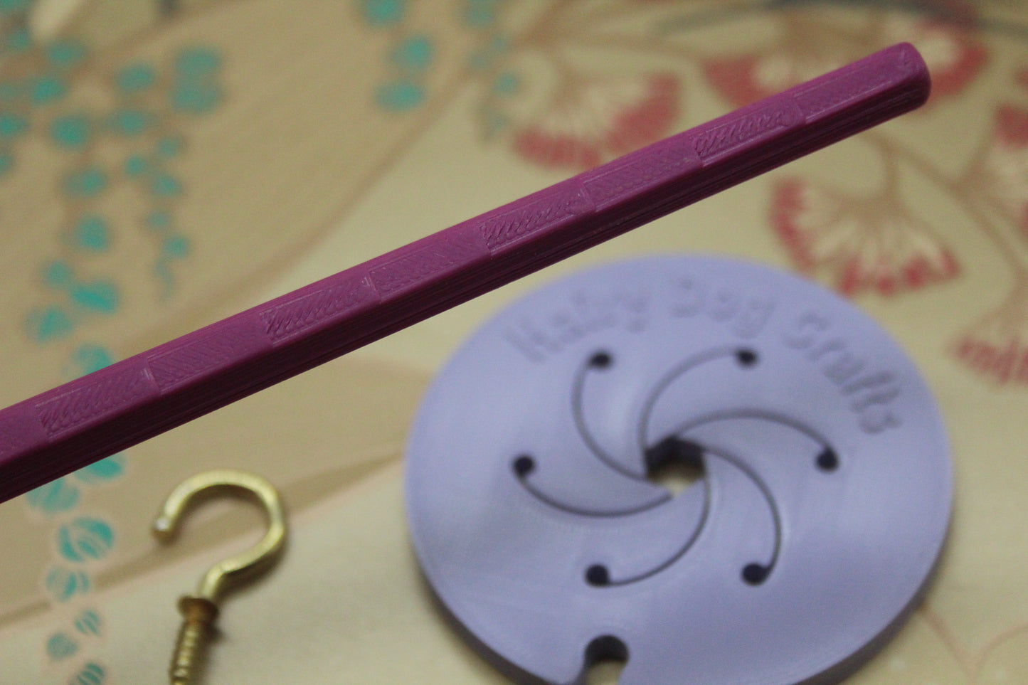 Top Whorl Spindle (Imperfect) for spinning - Flat Pack - Purple Pink