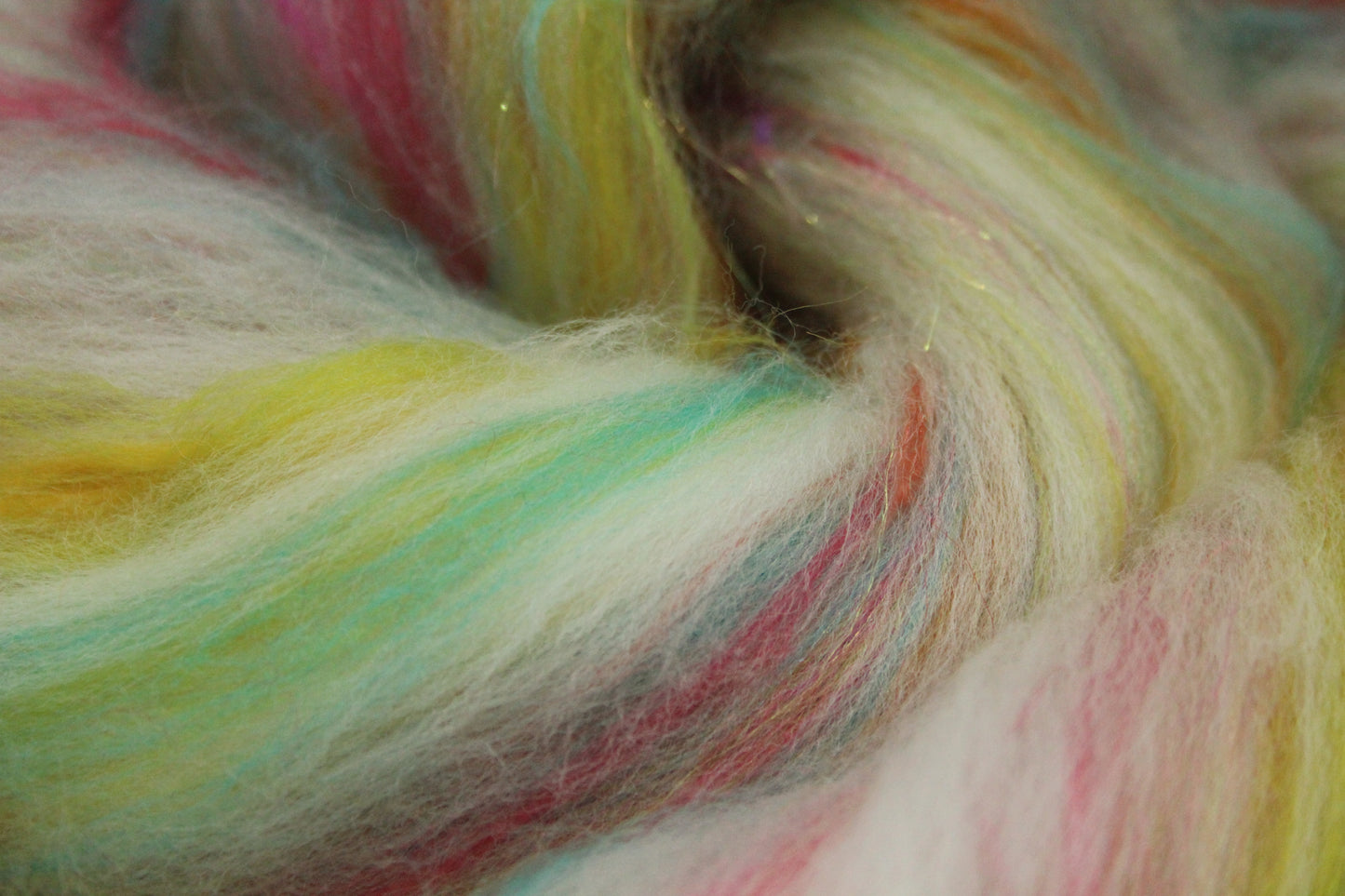 Merino Wool Blend - White + Brights - 29 grams / 1 oz - Fibre for felting, weaving or spinning