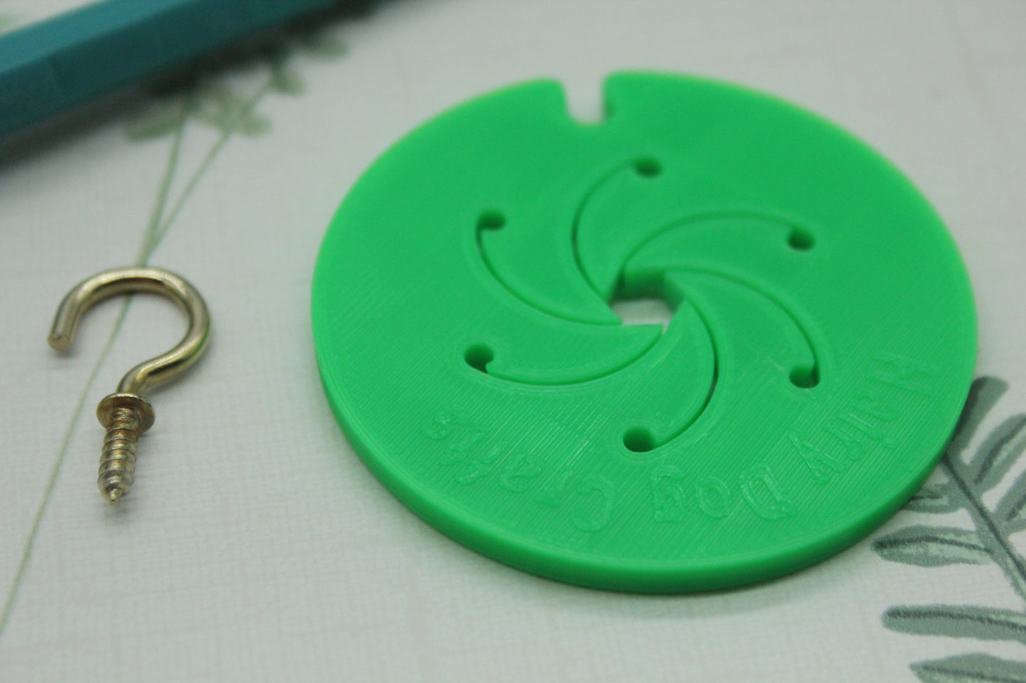 Top Whorl Spindle (Imperfect) for spinning - Flat Pack - Green Turquoise