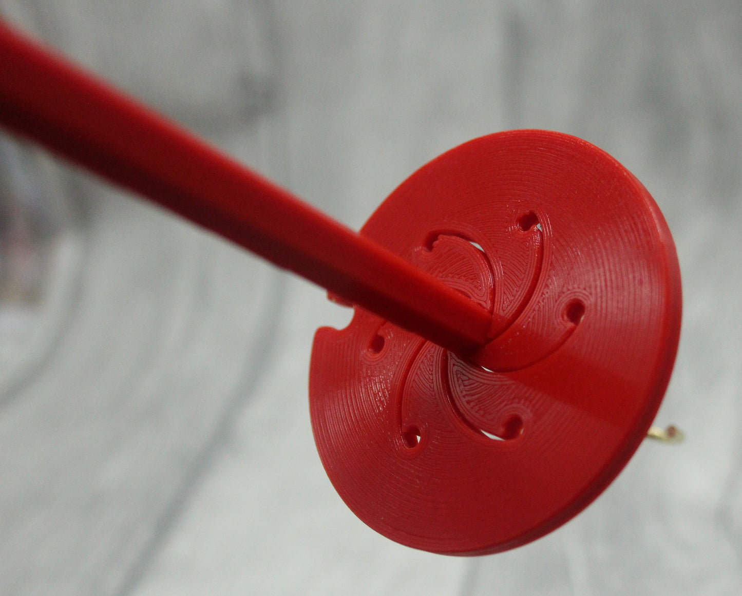 Top Whorl Spindle (IMPERFECT) for spinning - Flat Pack - Red