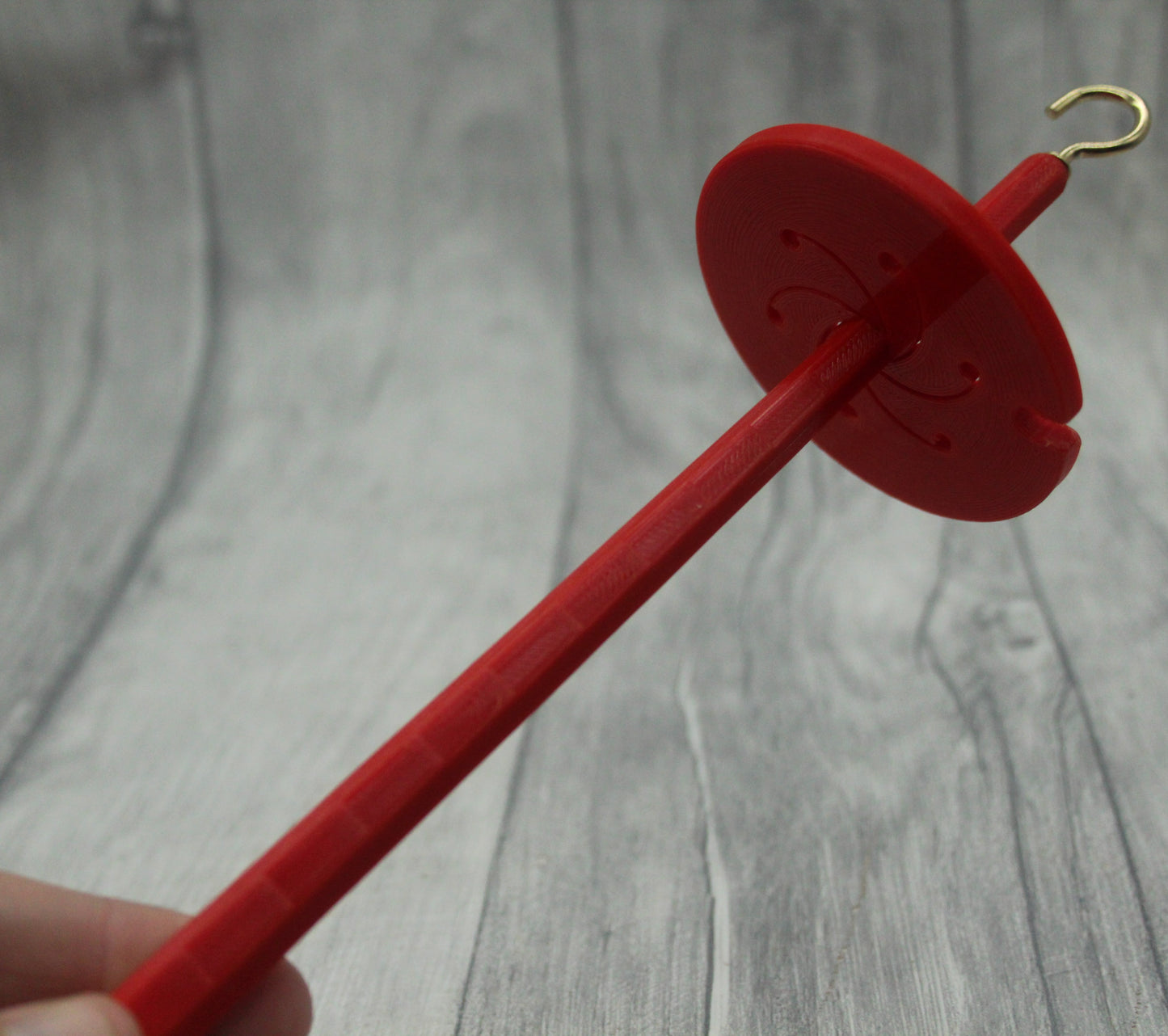 Top Whorl Spindle (IMPERFECT) for spinning - Flat Pack - Red