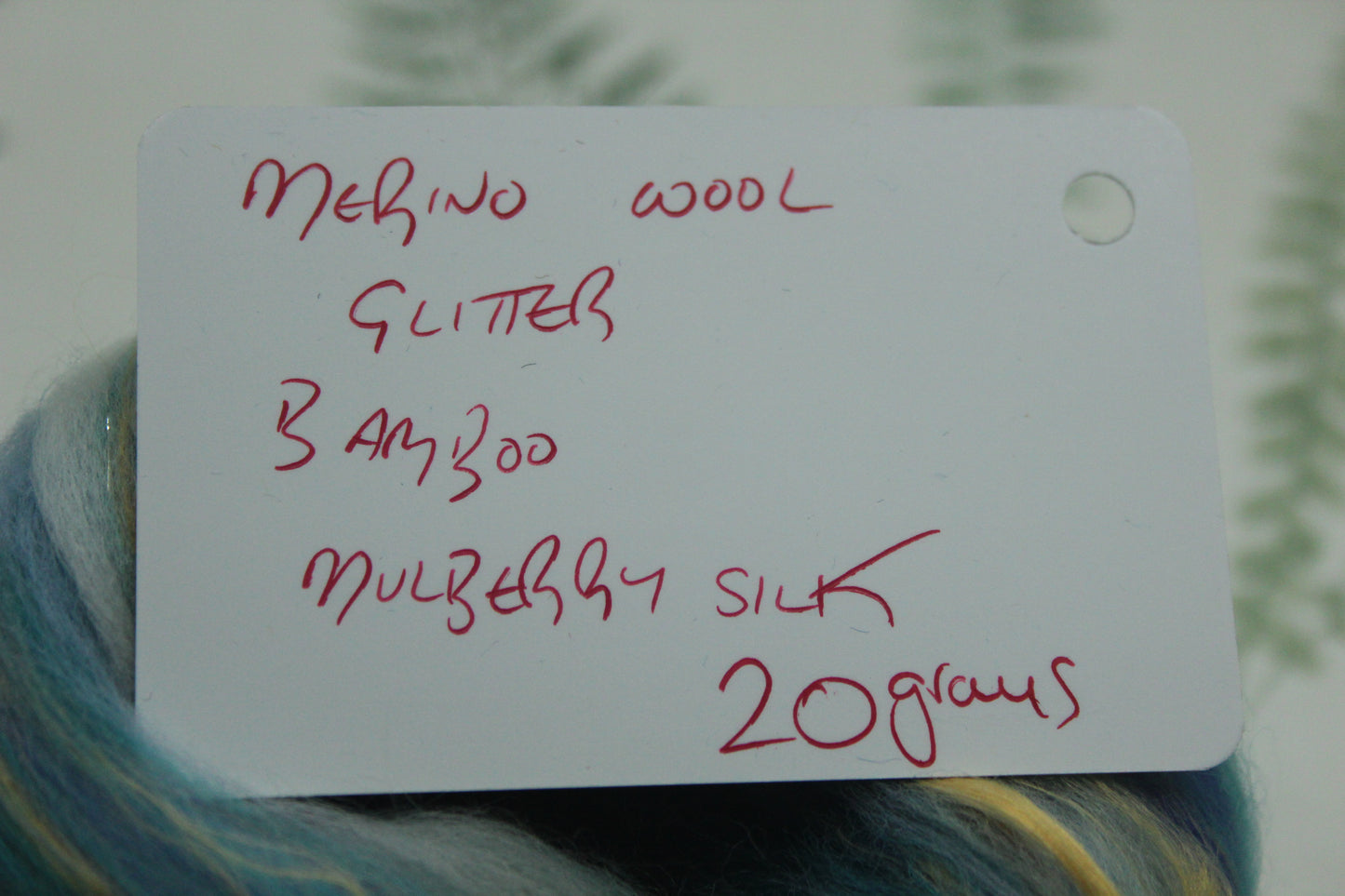 Merino Wool Blend - Orange Blue - 20 grams / 0.7 oz - Fibre for felting, weaving or spinning