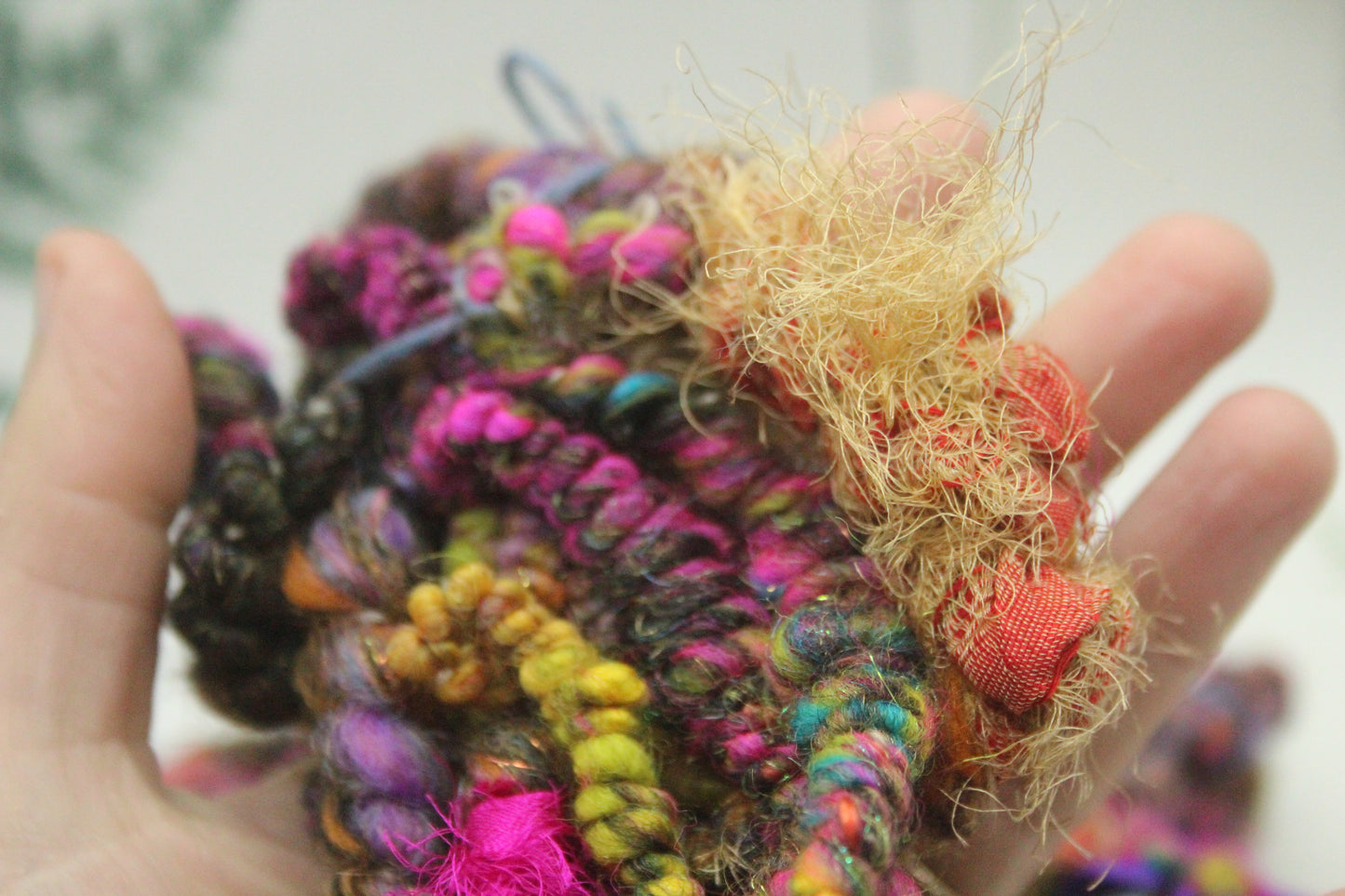 Handspun Yarn - 21 mtrs/24yards 145g/5oz - Yarn for crocheting, knitting, weaving...