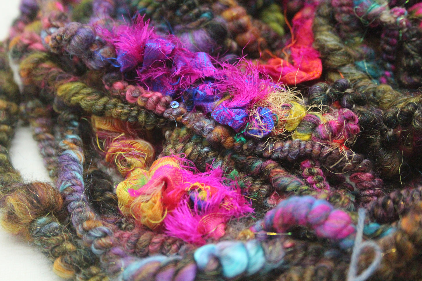 Handspun Yarn - 21 mtrs/24yards 145g/5oz - Yarn for crocheting, knitting, weaving...