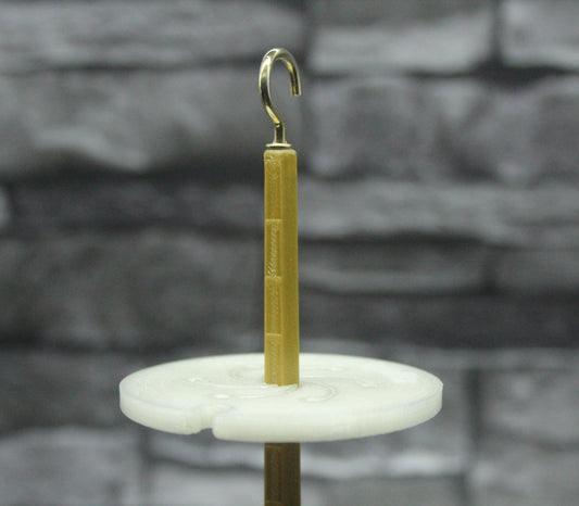 Top Whorl Spindle - (Imperfect) - Flat Pack - Glittery Gold with a glow in the dark whorl