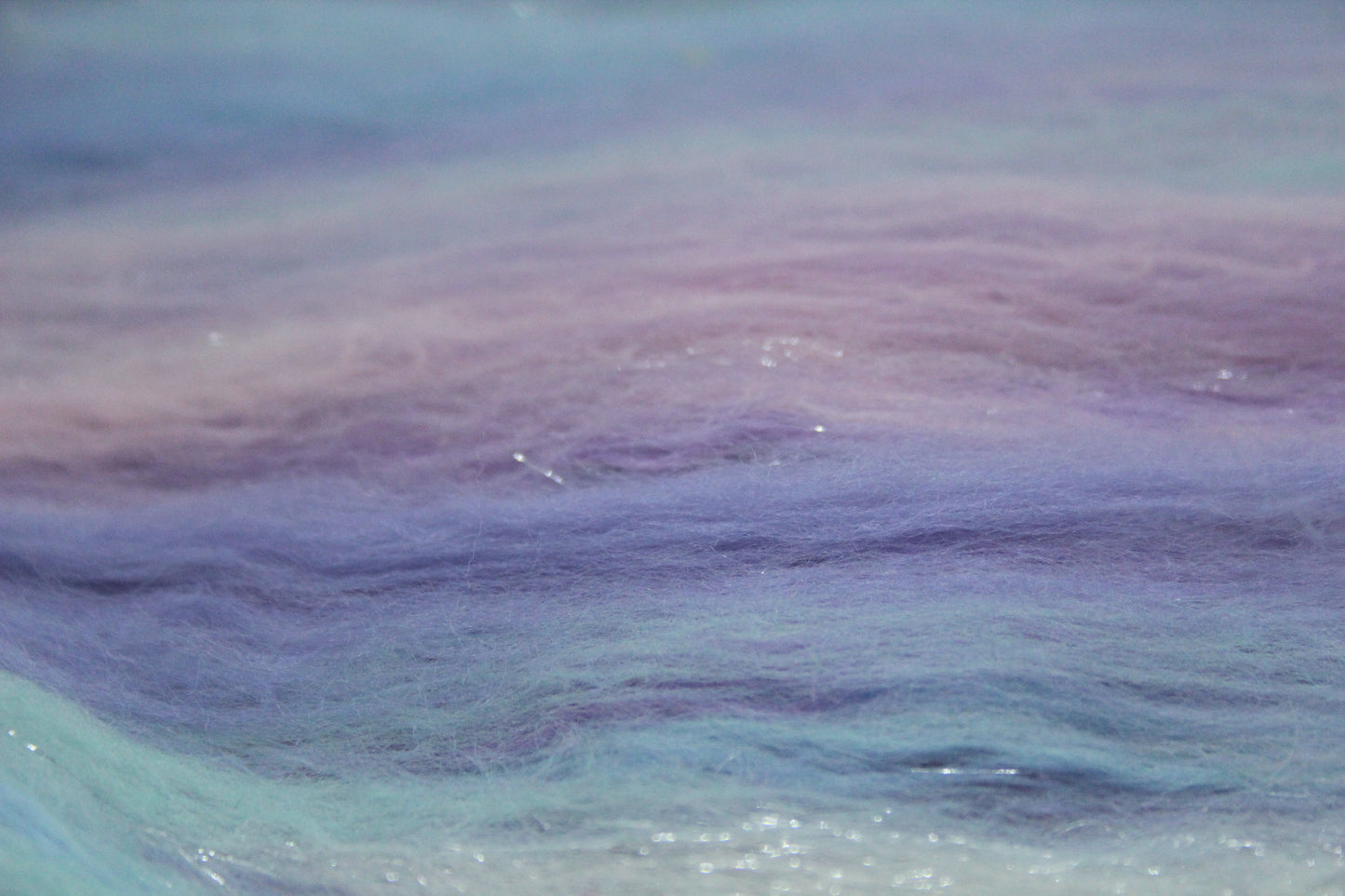 Merino Art Batt  - Purple Blue Pink - 90 grams 3.1 oz - Wool for felting, spinning and weaving