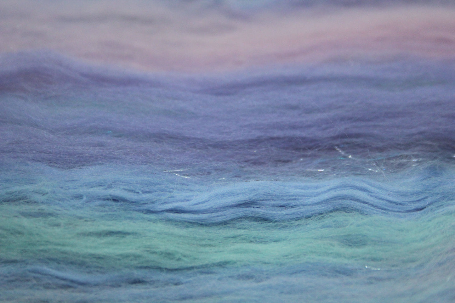 Merino Art Batt  - Purple Blue Pink - 90 grams 3.1 oz - Wool for felting, spinning and weaving