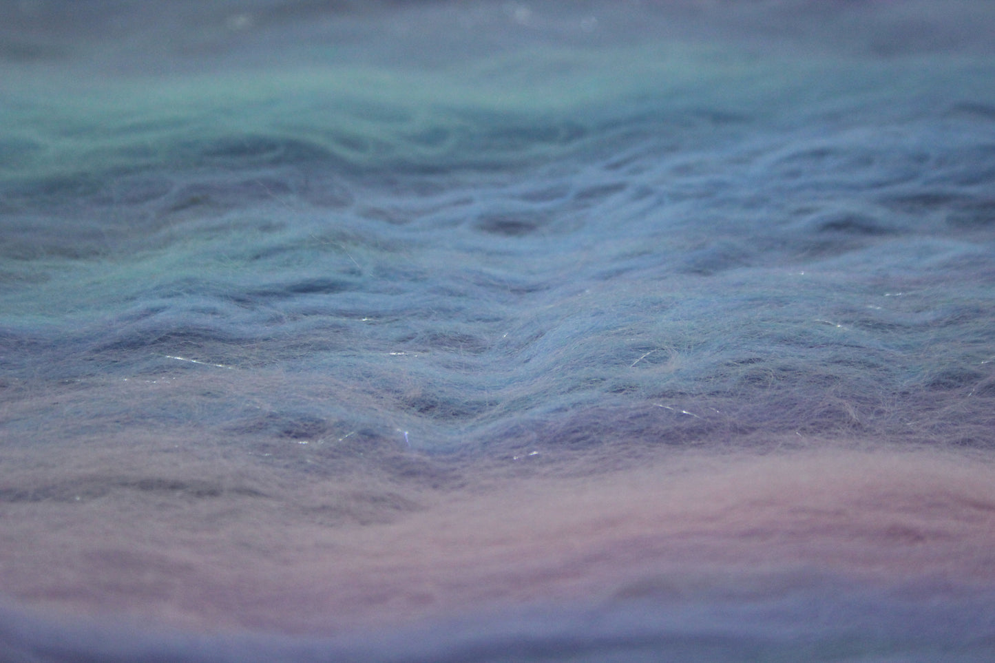 Merino Art Batt  - Purple Blue Pink - 90 grams 3.1 oz - Wool for felting, spinning and weaving