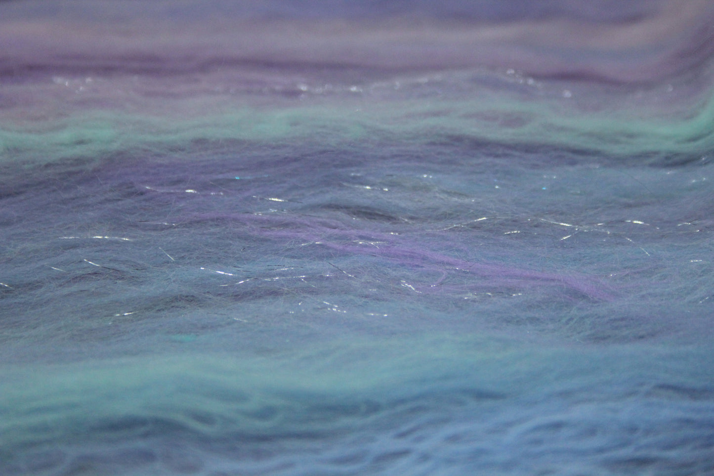 Merino Art Batt  - Purple Blue Pink - 90 grams 3.1 oz - Wool for felting, spinning and weaving