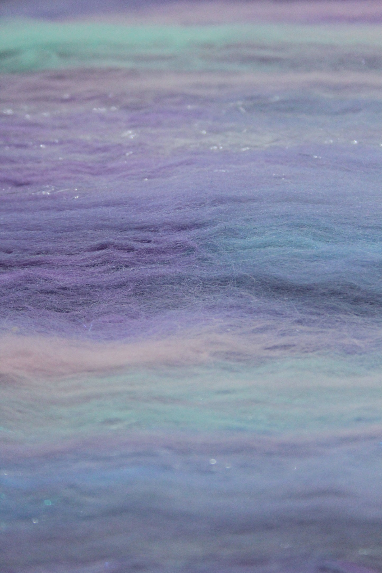 Merino Art Batt  - Purple Blue Pink - 90 grams 3.1 oz - Wool for felting, spinning and weaving