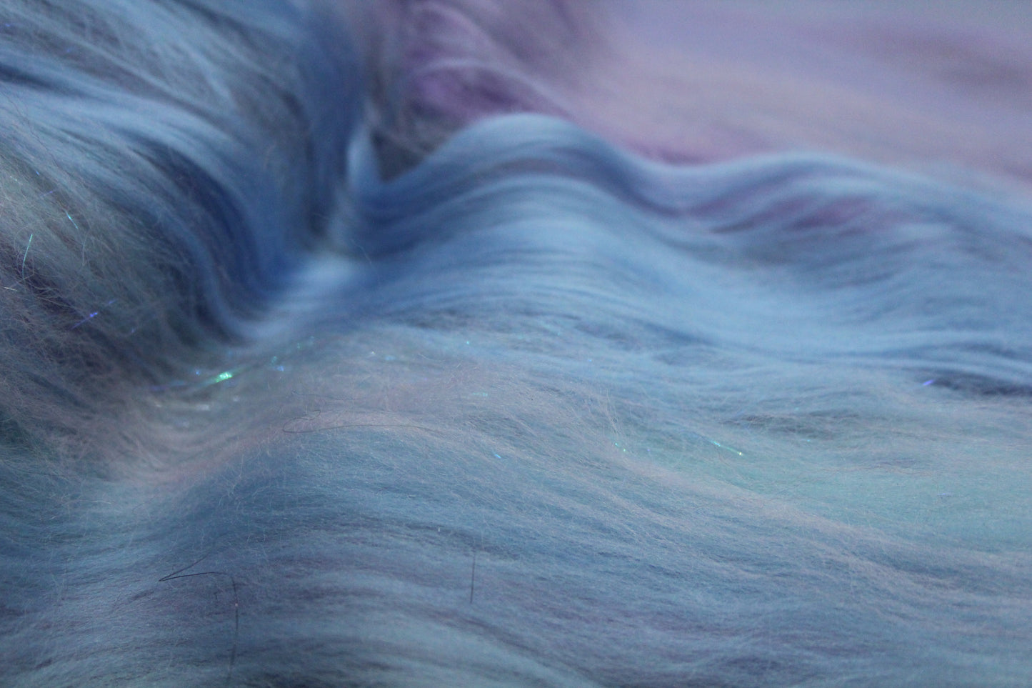 Merino Art Batt  - Purple Blue Pink - 90 grams 3.1 oz - Wool for felting, spinning and weaving