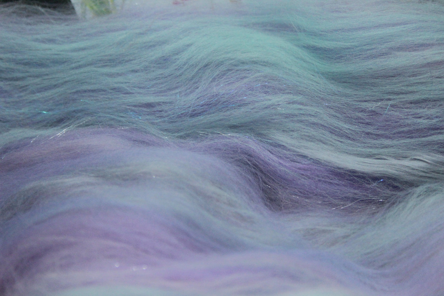 Merino Art Batt  - Purple Blue Pink - 90 grams 3.1 oz - Wool for felting, spinning and weaving