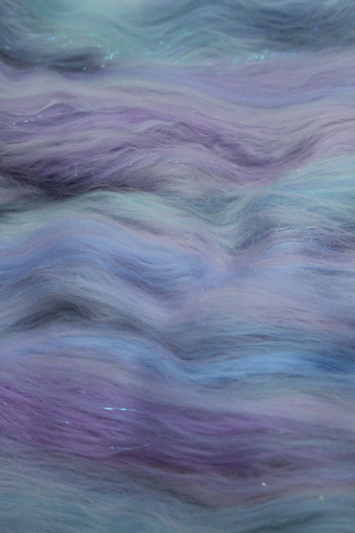 Merino Art Batt  - Purple Blue Pink - 90 grams 3.1 oz - Wool for felting, spinning and weaving