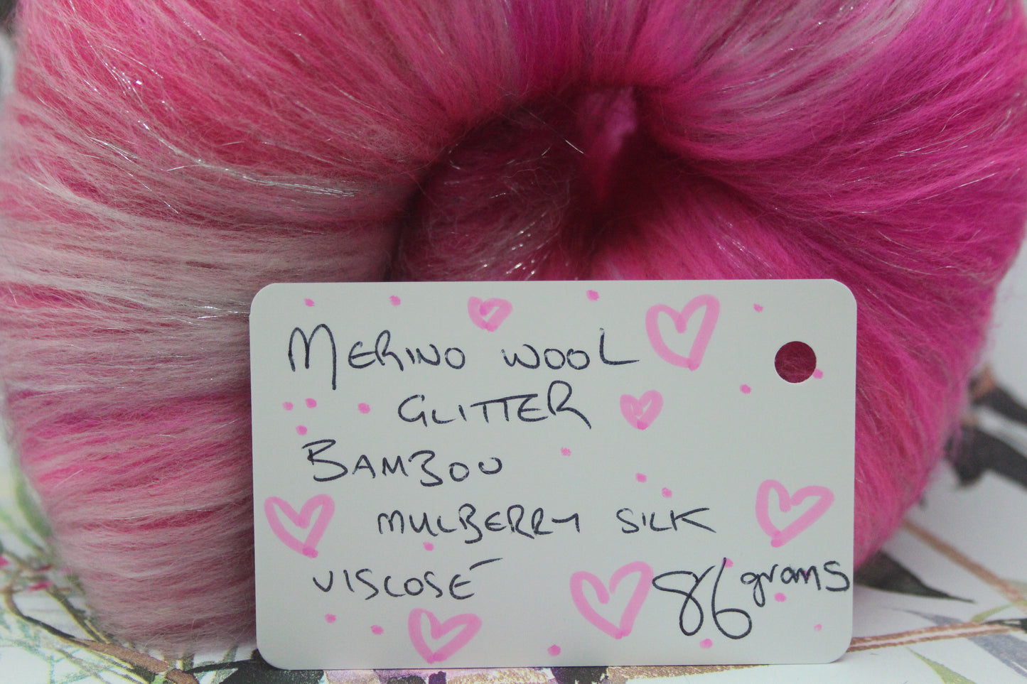 Merino Art Batt  - Pink - 86 grams 3 oz - Wool for felting, spinning and weaving