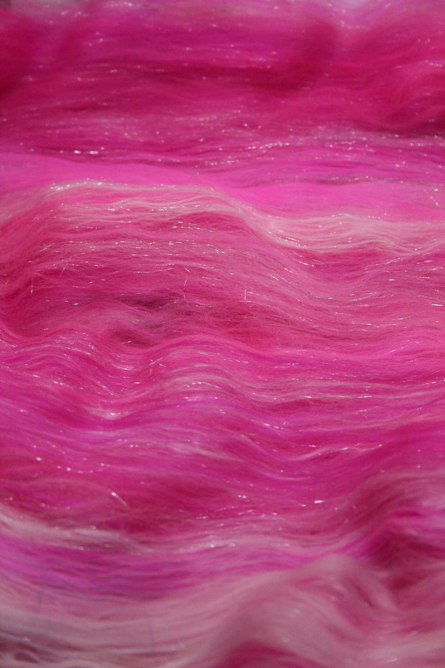 Merino Art Batt  - Pink - 86 grams 3 oz - Wool for felting, spinning and weaving