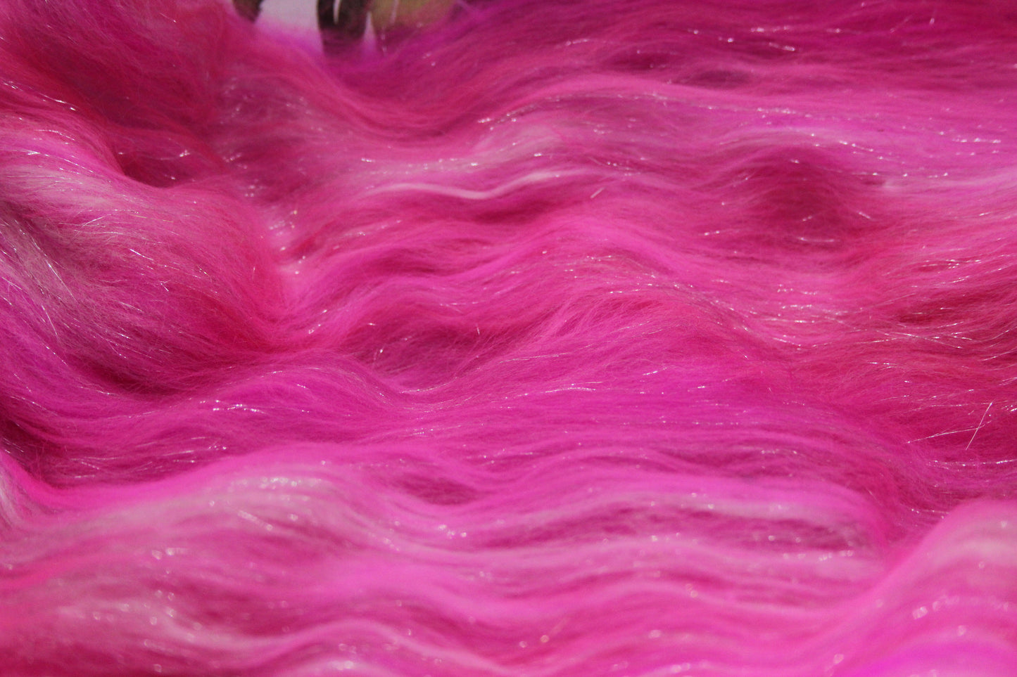 Merino Art Batt  - Pink - 86 grams 3 oz - Wool for felting, spinning and weaving
