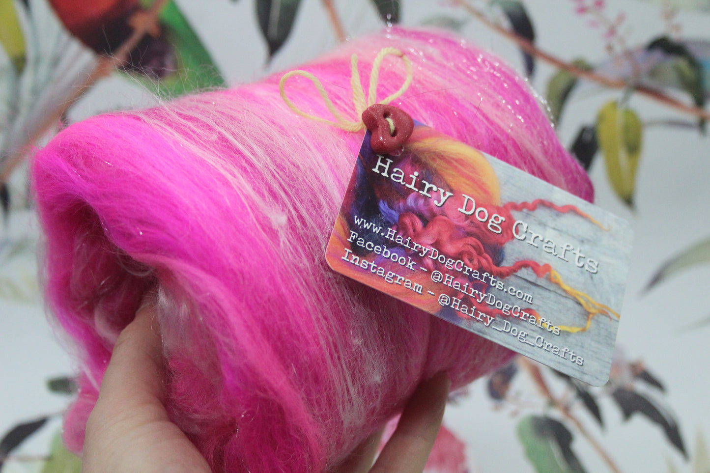 Merino Art Batt  - Pink - 86 grams 3 oz - Wool for felting, spinning and weaving