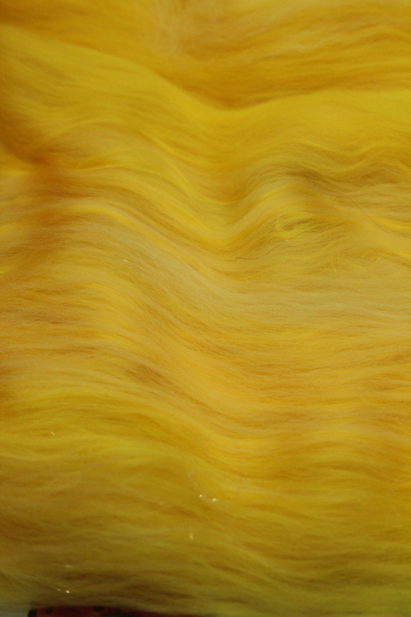 Merino Art Batt  - Yellow - 73 grams 2.5 oz - Wool for felting, spinning and weaving