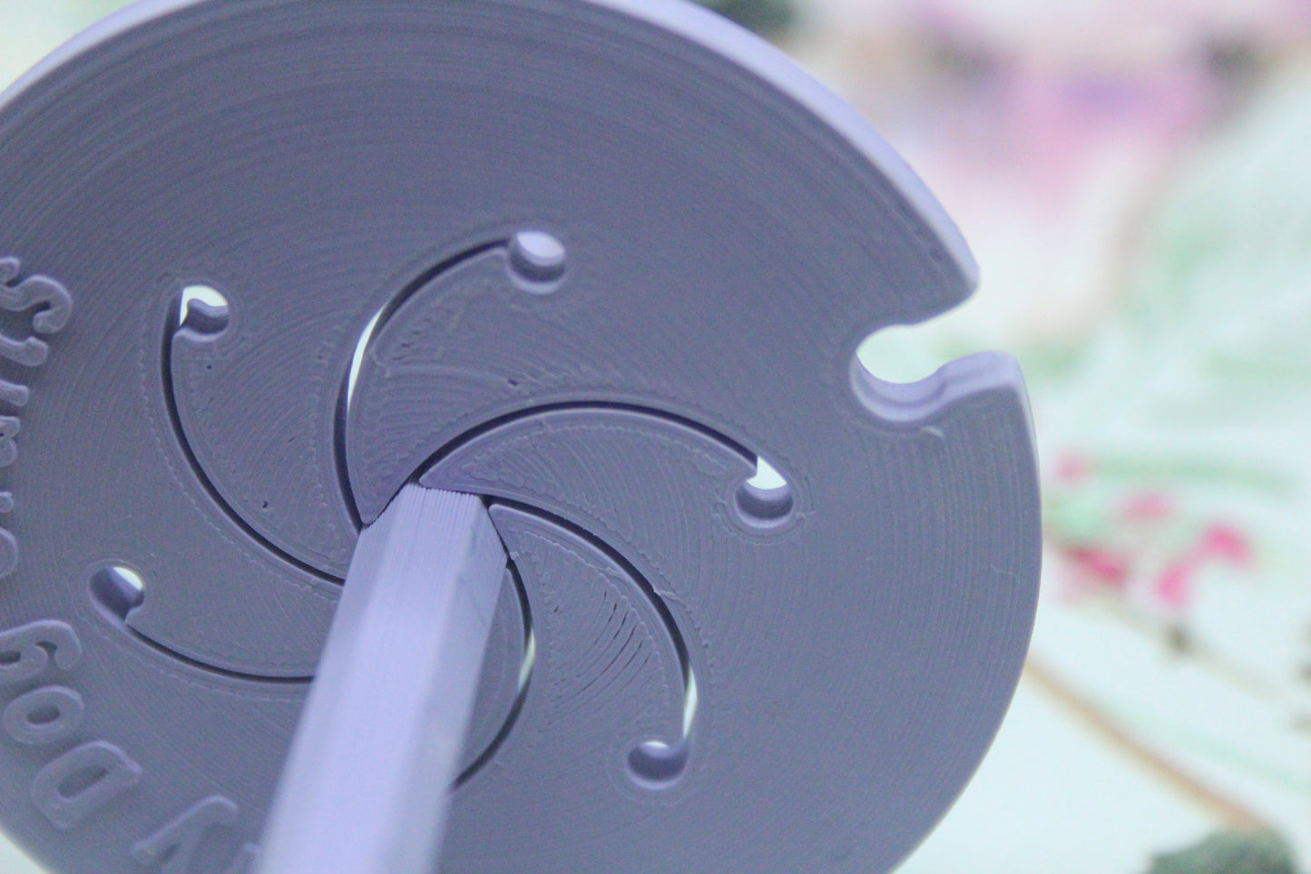 Top Whorl Spindle - (Imperfect) - Flat Pack - Purple (Bigger, silver hook)