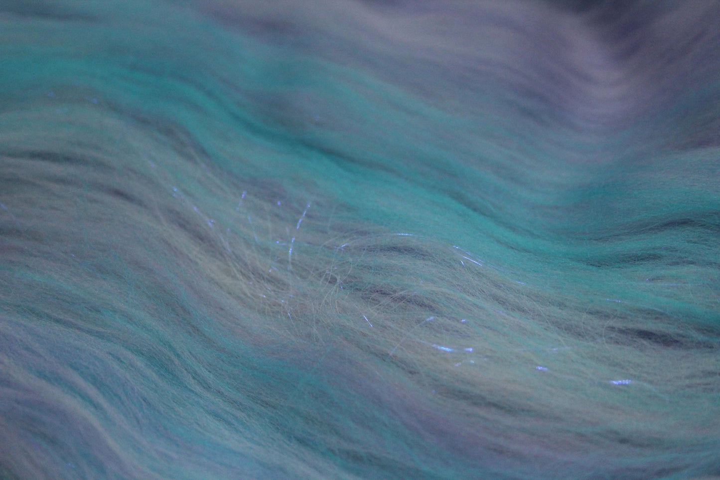 Merino Art Batt  -  Purple Turquoise Pink - 114 grams 4 oz - Wool for felting, spinning and weaving