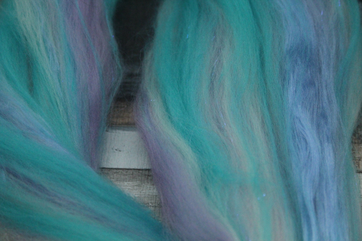 Merino Wool Blend - Purple Blue Pink - 17 grams / 0.5 oz  - Fibre for felting, weaving or spinning